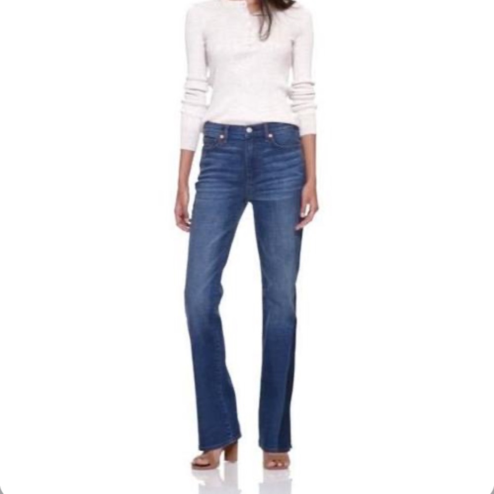 Gap two-tone perfect boot high rise jeans